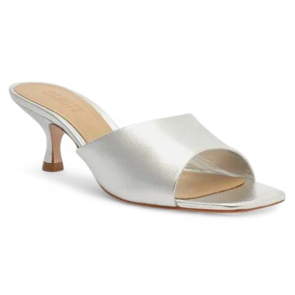 Schutz Women's Dethalia Square Toe Mid Heel Sandals - Picture 1 of 2